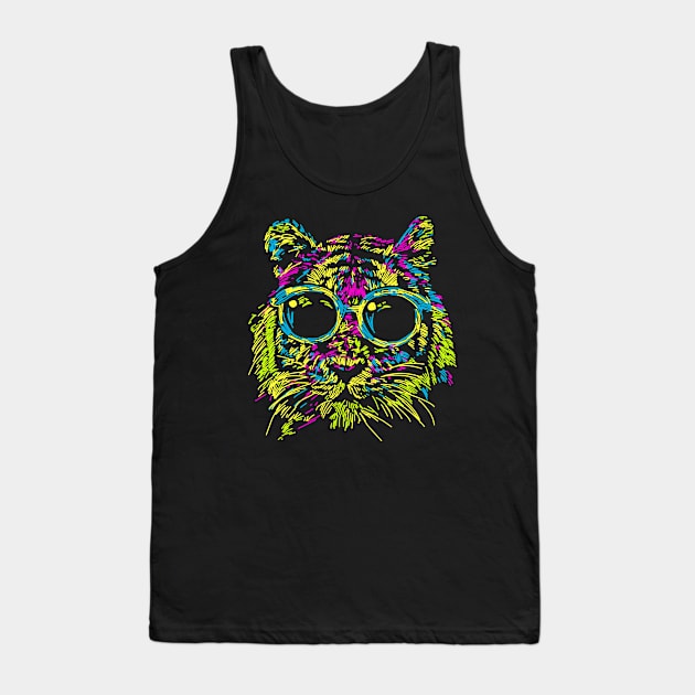 Sketchy Face Tabby Tank Top by machmigo